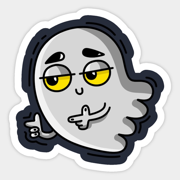 GHOSTLY halloween t-shirt Sticker by RIZZI